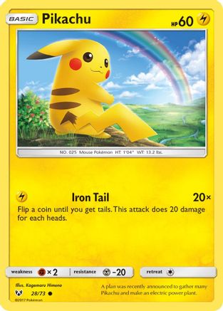 Pikachu (28) [Shining Legends] - Deck Out Gaming