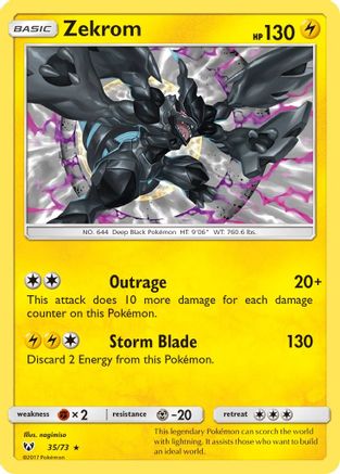 Zekrom (35) [Shining Legends] Reverse Holofoil - Deck Out Gaming