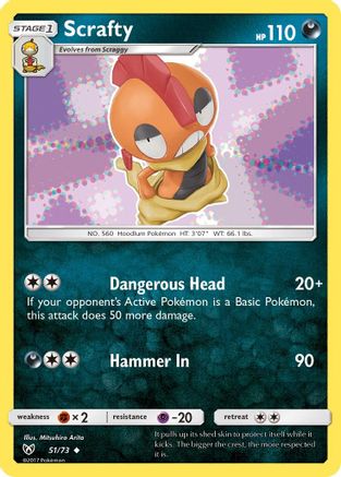 Scrafty (51) [Shining Legends] Reverse Holofoil - Deck Out Gaming