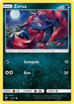Zorua (52) [Shining Legends] Reverse Holofoil - Deck Out Gaming