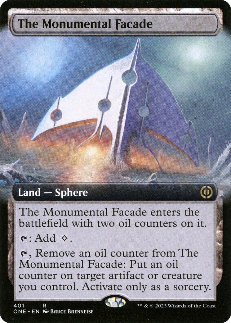 The Monumental Facade (Extended Art) (401) [Phyrexia: All Will Be One] foil - Deck Out Gaming