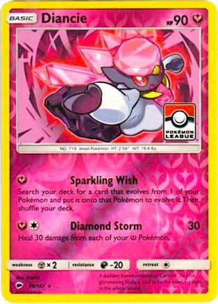 Diancie - 94/147 (Pokemon League) (94) [League & Championship Cards] Reverse Holofoil - Deck Out Gaming