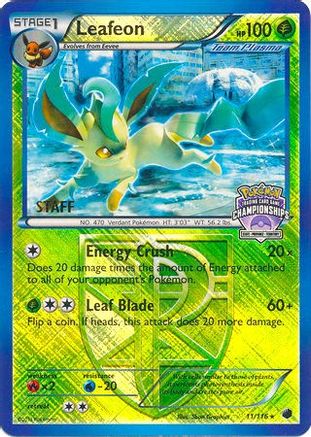 Leafeon - 11/116 (State Championships) [Staff] (11) [League & Championship Cards] Reverse Holofoil - Deck Out Gaming