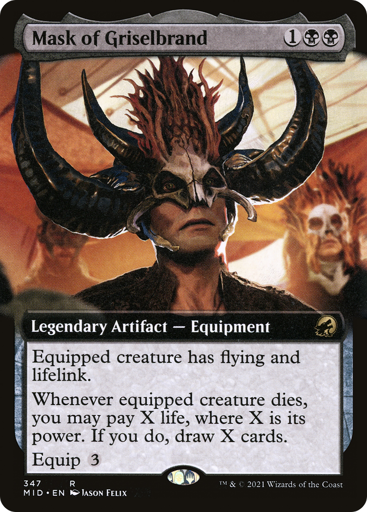 Mask of Griselbrand (Extended Art) (347) [Innistrad: Midnight Hunt] foil - Deck Out Gaming