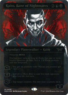 Kaito, Bane of Nightmares (Showcase) (Textured Foil) (409) [Duskmourn: House of Horror] foil - Deck Out Gaming