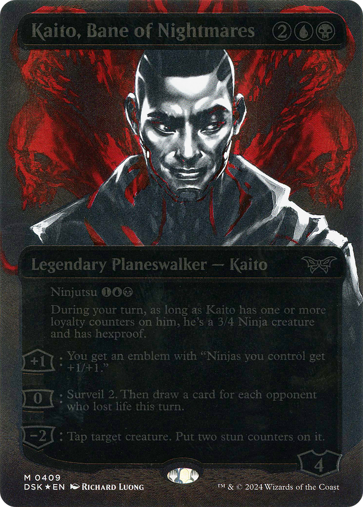 Kaito, Bane of Nightmares (Showcase) (Textured Foil) (409) [Duskmourn: House of Horror] foil - Deck Out Gaming