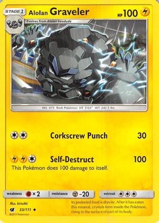 Alolan Graveler (33) [SM - Crimson Invasion] Reverse Holofoil - Deck Out Gaming