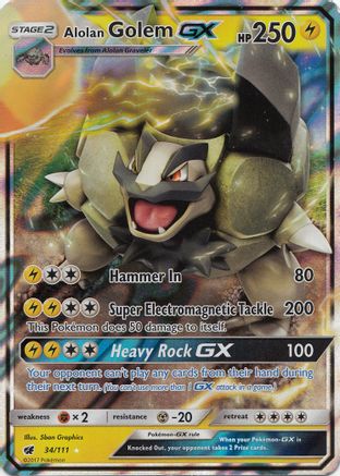Alolan Golem GX (34) [SM - Crimson Invasion] Holofoil - Deck Out Gaming