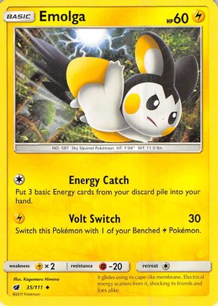 Emolga (35) [SM - Crimson Invasion] Reverse Holofoil - Deck Out Gaming