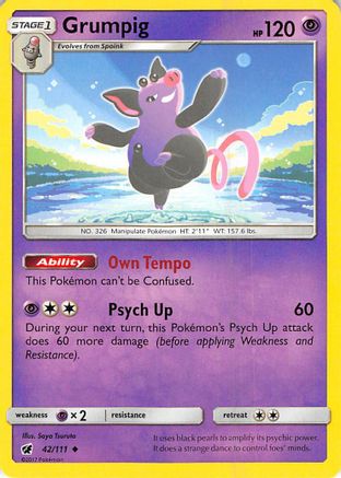 Grumpig (42) [SM - Crimson Invasion] Reverse Holofoil - Deck Out Gaming