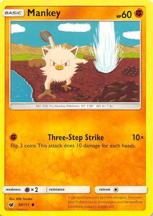 Mankey (50) [SM - Crimson Invasion] Reverse Holofoil - Deck Out Gaming