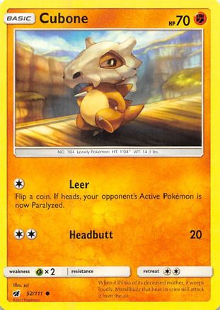Cubone (52) [SM - Crimson Invasion] Reverse Holofoil - Deck Out Gaming