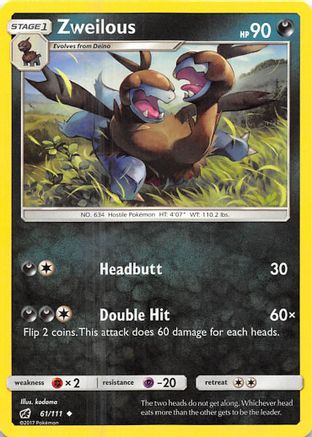 Zweilous (61) [SM - Crimson Invasion] Reverse Holofoil - Deck Out Gaming