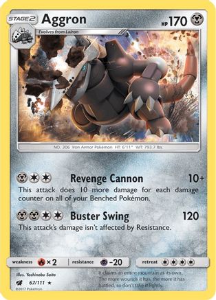 Aggron (67) [SM - Crimson Invasion] Holofoil - Deck Out Gaming