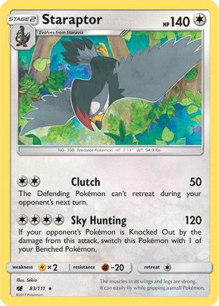 Staraptor (83) [SM - Crimson Invasion] Reverse Holofoil - Deck Out Gaming