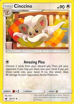 Cinccino (86) [SM - Crimson Invasion] Reverse Holofoil - Deck Out Gaming
