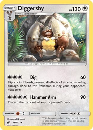 Diggersby (88) [SM - Crimson Invasion] Reverse Holofoil - Deck Out Gaming