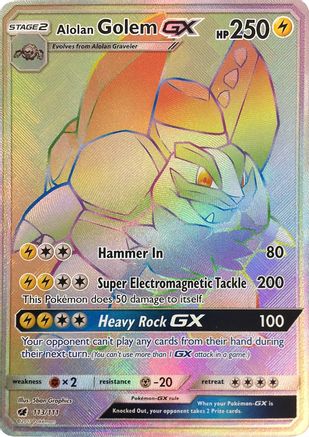 Alolan Golem GX (Secret) (113) [SM - Crimson Invasion] Holofoil - Deck Out Gaming