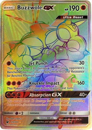 Buzzwole GX (Secret) (115) [SM - Crimson Invasion] Holofoil - Deck Out Gaming