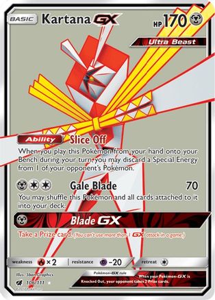 Kartana GX (Full Art) (106) [SM - Crimson Invasion] Holofoil - Deck Out Gaming