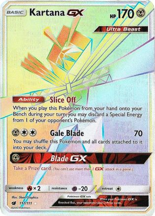 Kartana GX (Secret) (117) [SM - Crimson Invasion] Holofoil - Deck Out Gaming