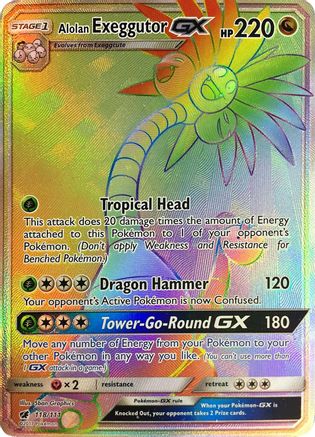 Alolan Exeggutor GX (Secret) (118) [SM - Crimson Invasion] Holofoil - Deck Out Gaming