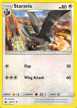 Staravia (82) [SM - Crimson Invasion] Reverse Holofoil - Deck Out Gaming