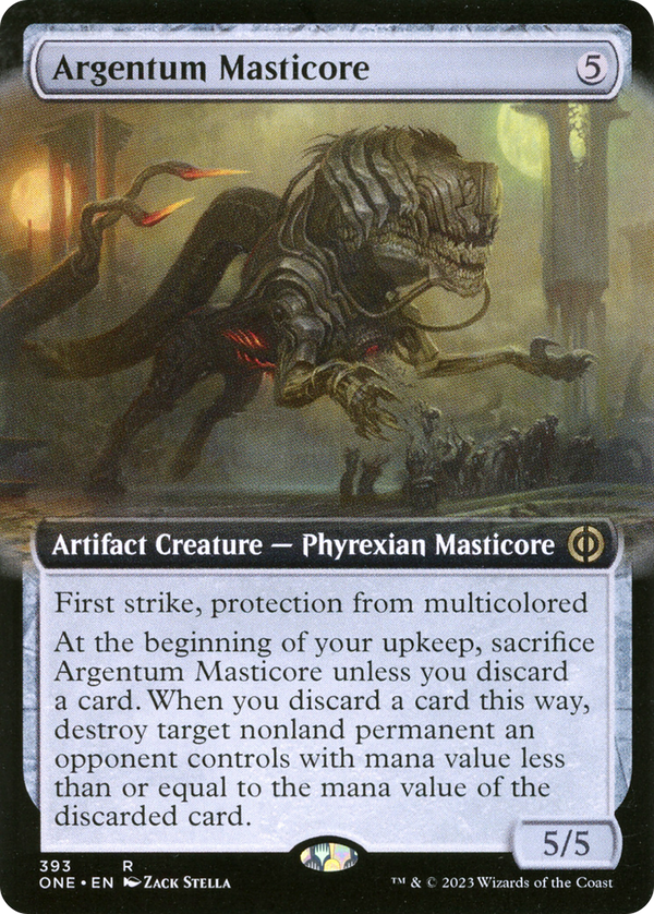 Argentum Masticore (Extended Art) (393) [Phyrexia: All Will Be One] - Deck Out Gaming