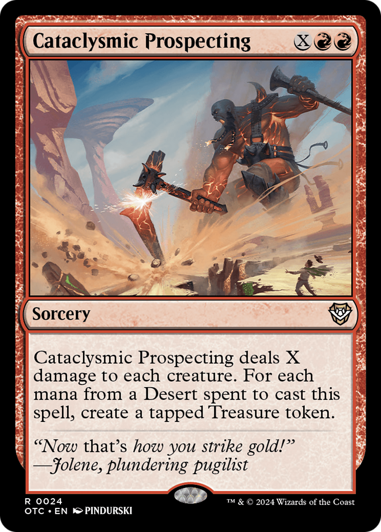 Cataclysmic Prospecting (24) [Outlaws of Thunder Junction Commander] - Deck Out Gaming