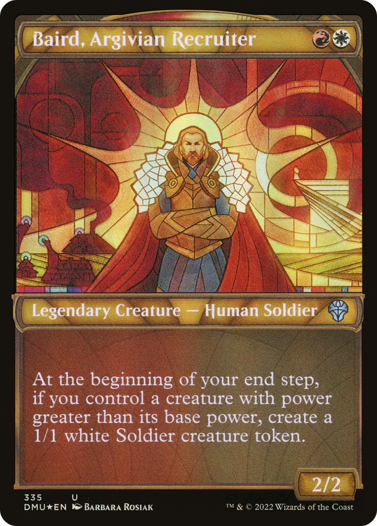 Baird, Argivian Recruiter (Textured Foil) (335) [Dominaria United] foil - Deck Out Gaming