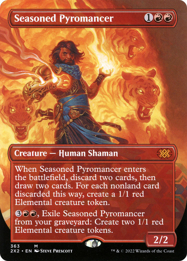 Seasoned Pyromancer (Borderless) (363) [Double Masters 2022] - Deck Out Gaming