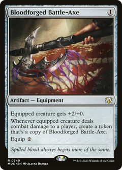 Bloodforged Battle-Axe (349) [March of the Machine Commander] - Deck Out Gaming