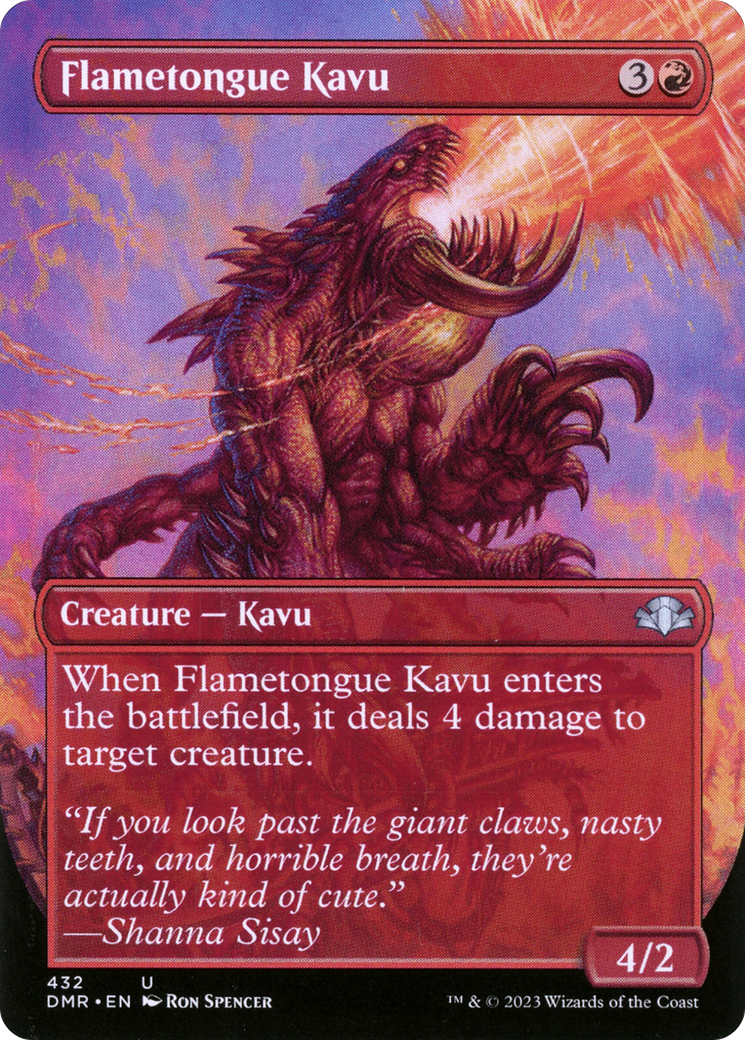Flametongue Kavu (Borderless) (432) [Dominaria Remastered] - Deck Out Gaming