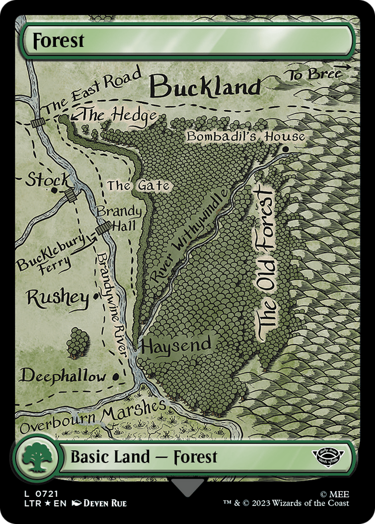 Forest (0721) (Surge Foil) (721) [The Lord of the Rings: Tales of Middle-earth] foil - Deck Out Gaming