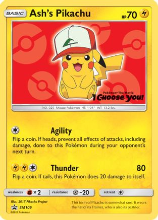 Ash's Pikachu - SM109 (SM109) [SM Promos] - Deck Out Gaming