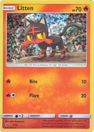 Litten - 3/12 (3) [McDonald's Promos 2017] Holofoil - Deck Out Gaming