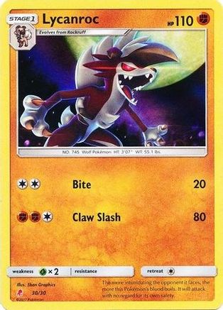 Lycanroc (#30 Holofoil) (30) [SM Trainer Kit: Lycanroc & Alolan Raichu] Holofoil - Deck Out Gaming