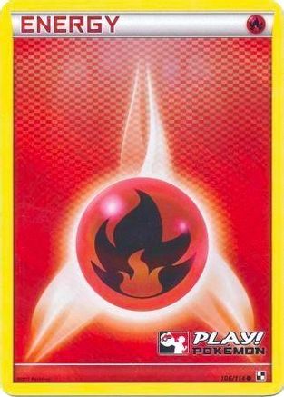Fire Energy - 106/114 (Play! Pokemon) (106) [League & Championship Cards] Holofoil - Deck Out Gaming