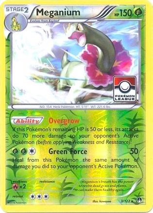 Meganium - 3/122 (Pokemon League) (3) [League & Championship Cards] Reverse Holofoil - Deck Out Gaming
