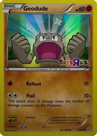 Geodude - 43/83 (Toys R Us Promo) (43) [Miscellaneous Cards & Products] Holofoil - Deck Out Gaming