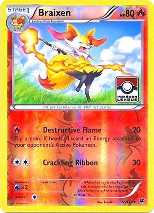 Braixen - 12/124 (Pokemon League) (12) [League & Championship Cards] Reverse Holofoil - Deck Out Gaming