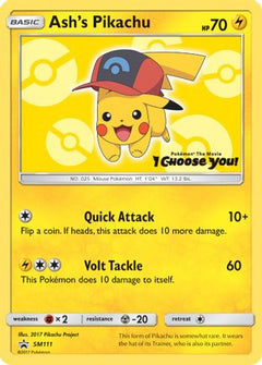 Ash's Pikachu - SM111 (SM111) [SM Promos] - Deck Out Gaming