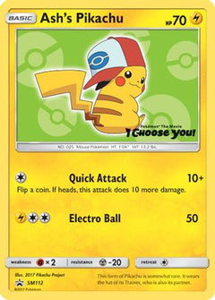 Ash's Pikachu - SM112 (SM112) [SM Promos] - Deck Out Gaming