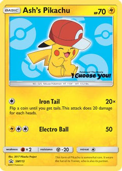 Ash's Pikachu - SM113 (SM113) [SM Promos] - Deck Out Gaming