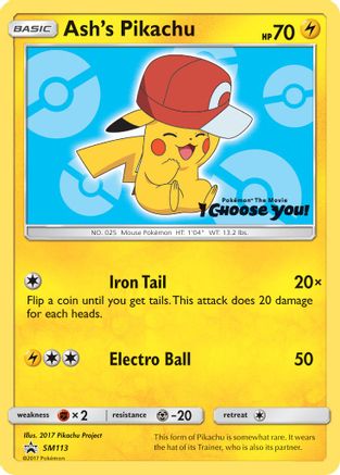 Ash's Pikachu - SM113 (SM113) [SM Promos] - Deck Out Gaming
