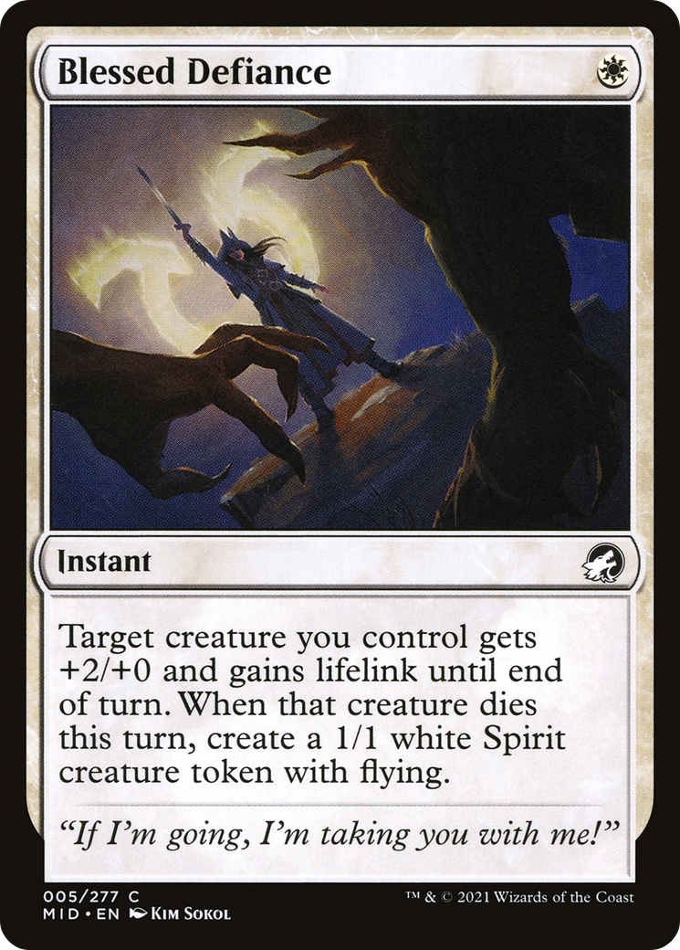 Blessed Defiance (5) [Innistrad: Midnight Hunt] - Deck Out Gaming