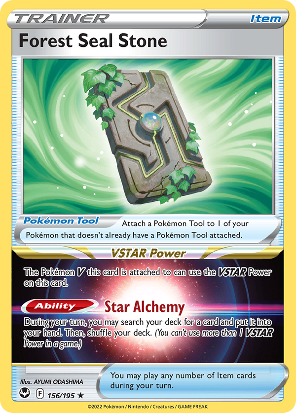 Forest Seal Stone (Deck Exclusive) (156/195) [Sword & Shield: Silver Tempest] - Deck Out Gaming
