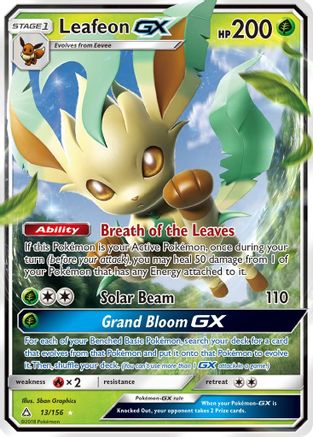 Leafeon GX (13) [SM - Ultra Prism] Holofoil - Deck Out Gaming