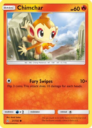 Chimchar (21) (21) [SM - Ultra Prism] Reverse Holofoil - Deck Out Gaming