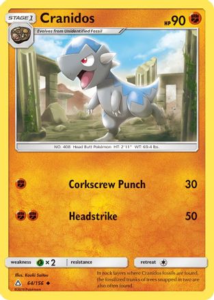 Cranidos (64) [SM - Ultra Prism] Reverse Holofoil - Deck Out Gaming